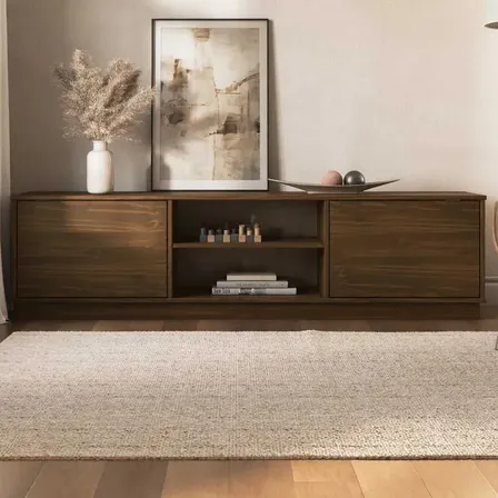 Rack Tv 75 Contemporâneo 170 Cm Madeira Cor Imbuia Maitê