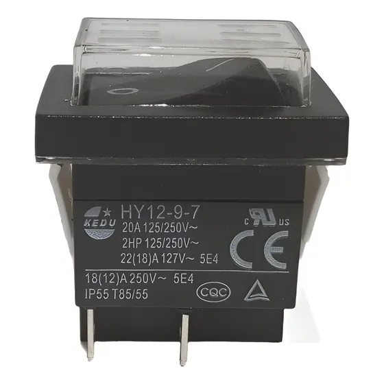 Interruptor Kedu Hy12-9-7 Basculante A Prueba De Agua 4 Pin