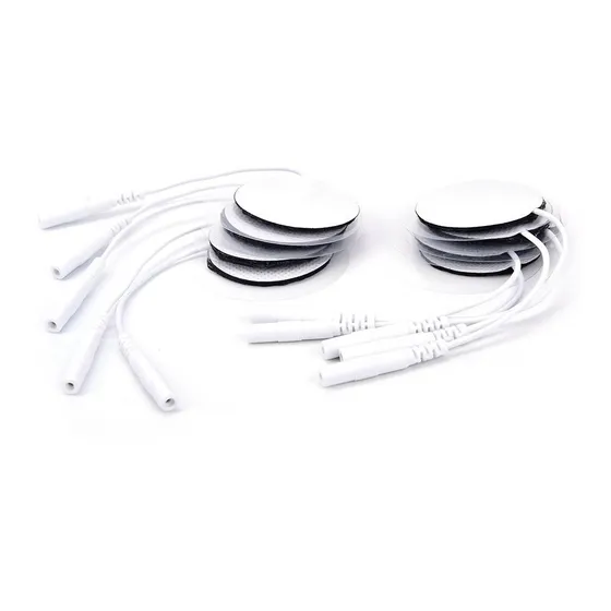 12 Electrodos Faciales Redondos Electroterapia Tens 3x3 Cm