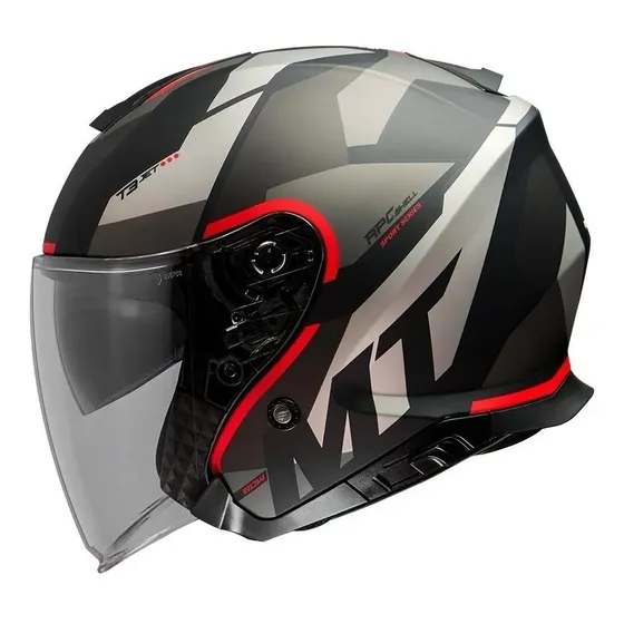 Casco Abierto Mt Helmets Thunder 3 Sv Jet A5 Doble Visor Rpm