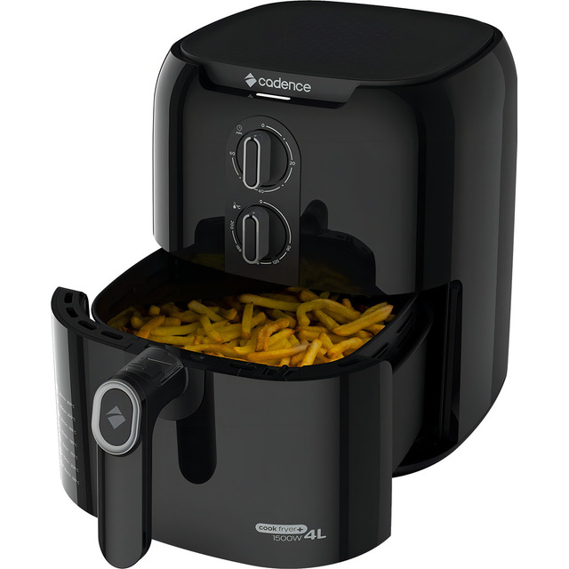 Fritadeira Air Fryer Cadence Frt580 Cookfryer 4 Litros Preta 110v Fritadeira Air Fryer Cadence Frt580 Cookfryer 4 Litros Preta 110v