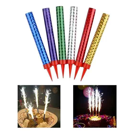 Pack 6 Velas Mágicas Bengalas 15 Cm - Glovers