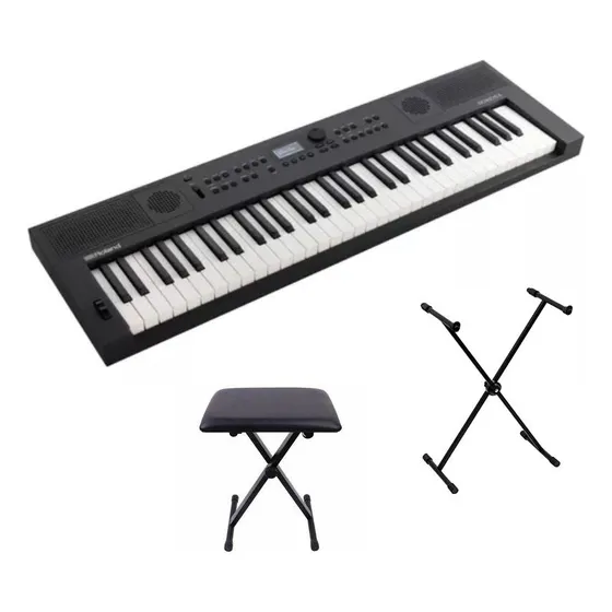 Teclado Roland Go Keys 5 Gt Graphite + Banco + Suporte X