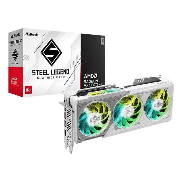 Tarjeta De Video Asrock Rx 9070 Xt Steel Legend 16gb