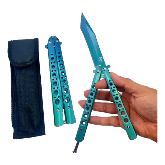 Canivete Butterfly Afiada Luxo Raibown Titano Ak-1 Bsl-3