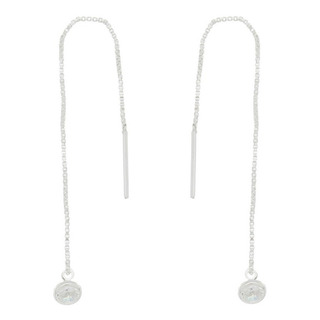 Par De Brincos Tipo Piercing Corrente Prata 925 Ear50 Par De Brincos Tipo Piercing Corrente Prata 925 Ear50