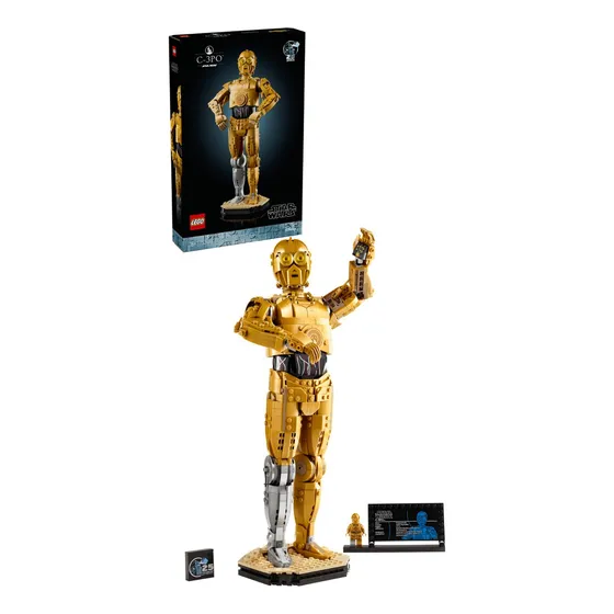LEGO® Star Wars™ C-3PO™ 75398; Figura de droide construible; idea de regalo para fans y coleccionistas; incluye una minifigura de C-3PO; 18+