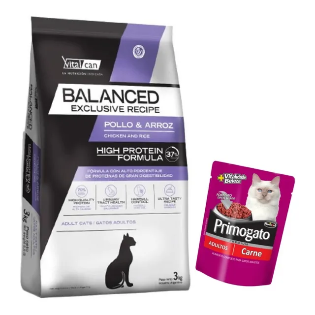 Vet Can Balanced Gato Adulto Exclusive Recipe 3 Kg Y Regalo 