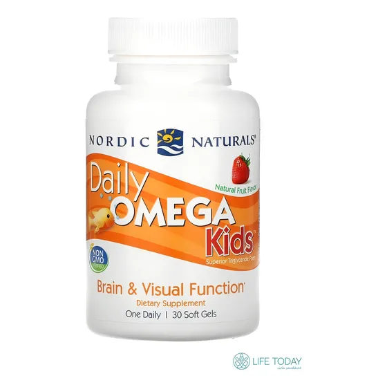 Omega 3 para niños Sabor Frutilla Capsulas blandas Nordic Naturals