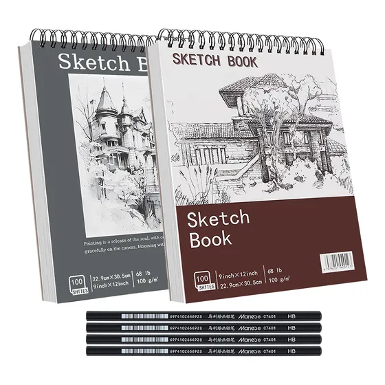 N Caderno De Desenho E Esboço A4+ 400 Páginas Em Branco