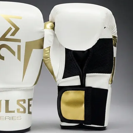 Guantes De Boxeo 10 Oz Profesionales Reforzados Blanco