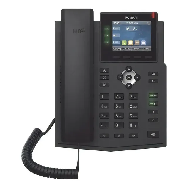 Teléfono Ip Empresarial 6 Lineas Lcd Color Poe Fanvil X3u