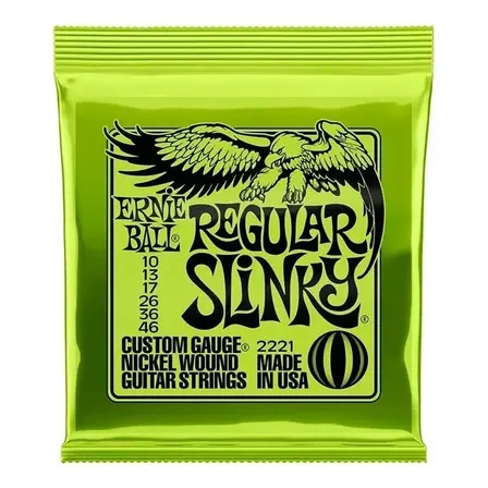 Encordoamento Guitarra Ernie Ball Regular Slinky 010-046 222