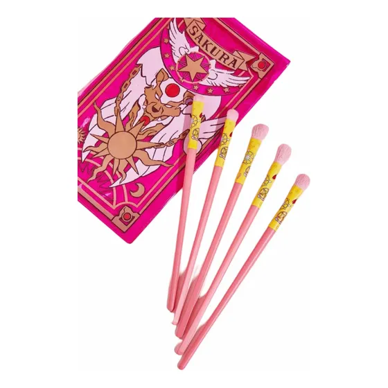 Cardcaptor Sakura Set De Brochas Maquillaje Kawai Anime 