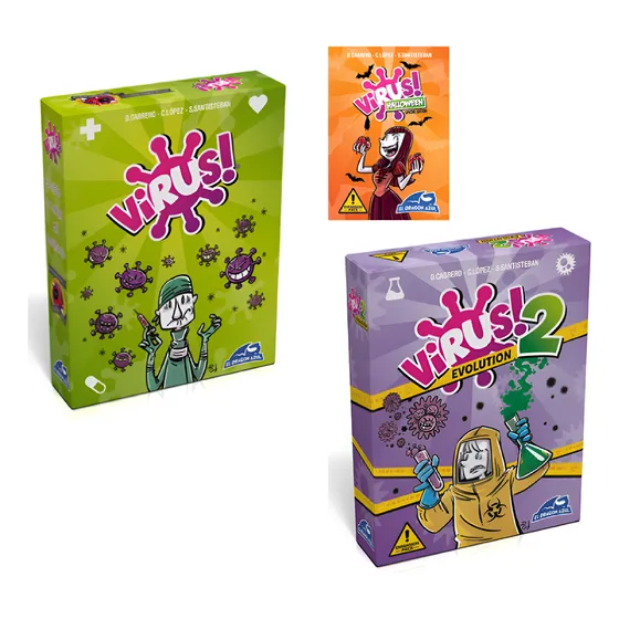 Juegos De Mesa - Cartas - Virus + Expansiones Dragon Azul