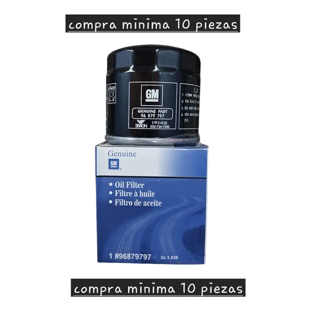 Filtro De Aceite Aveo Optra Gm Compra Minima 10 Piezas
