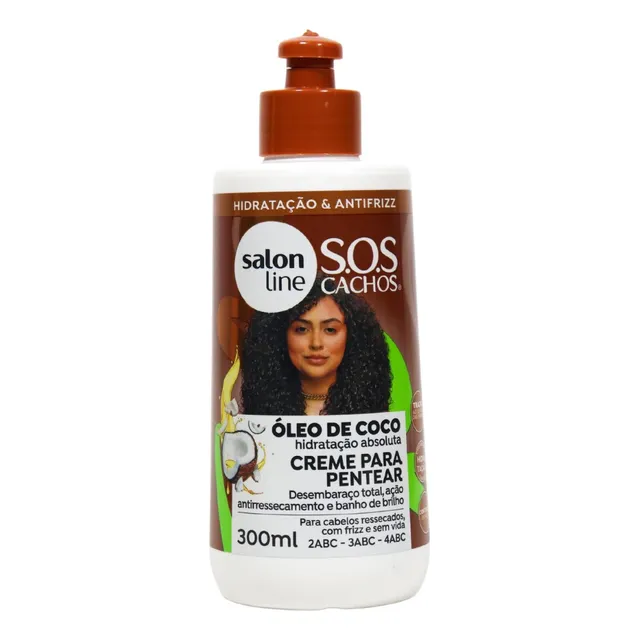Creme De Pentear S.o.s Coco Nutrição Cachos Salon Line 300ml