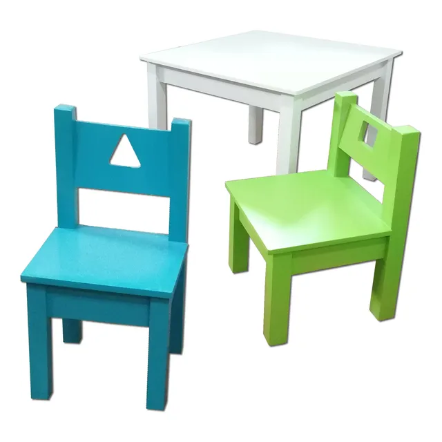 Set De Mesas Con Sillas Infantil Geométrico