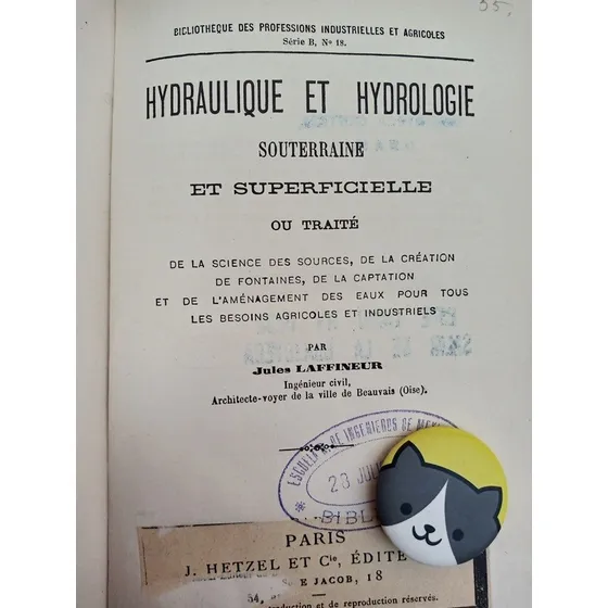 Libro Hydraulique Et Hydrologie Jules Laffineur 116i6