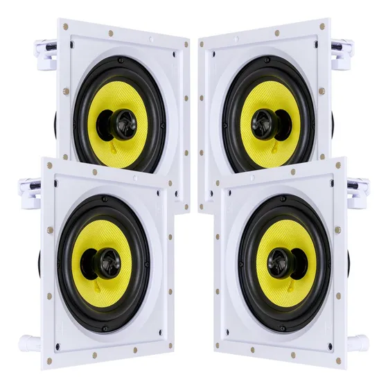 4 Caixa Embutir Jbl Ci6s Plus Arandela Som Ambient 6p Gesso Cor Branco 127/220v