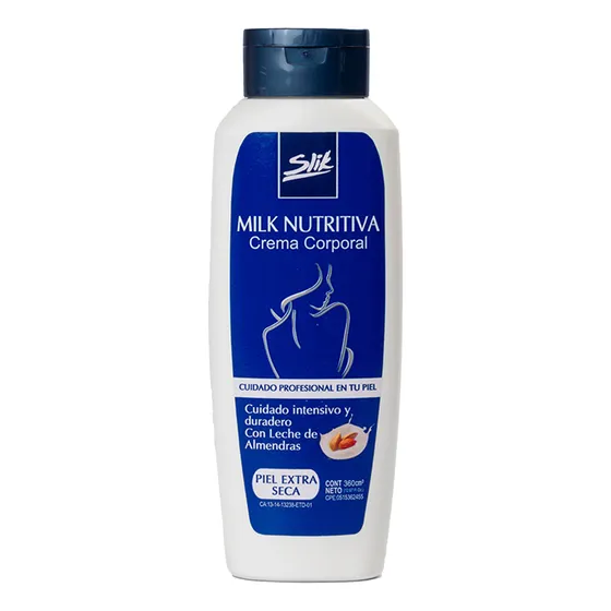 Crema Corporal Milk Nutritiva 190gr Slik