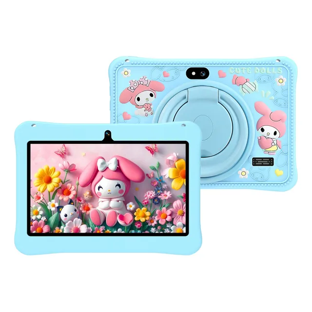 Hancdon F06 Tablet 10 Core Android 12 Niños7 Pulgadas Rosa Color Celeste