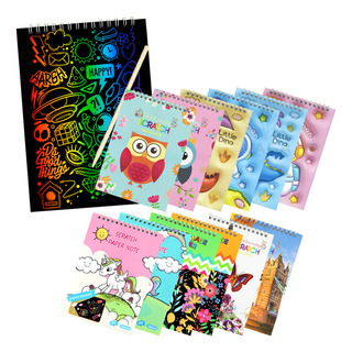 3 Libretas Mágicas Para Raspar Con Lápiz De Madera Arcoiris 3 Libretas Mágicas Para Raspar Con Lápiz De Madera Arcoiris