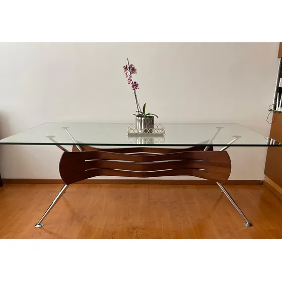 Mesa Rectangular En Vidrio Para Sala De Juntas Moderna