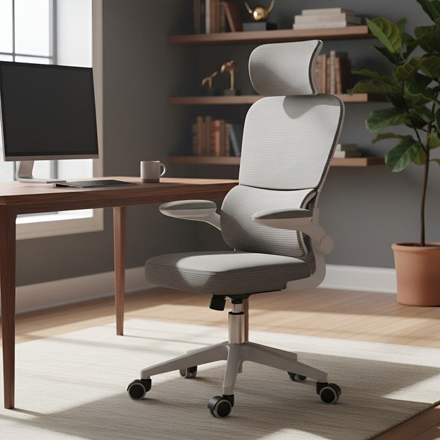 Cadeira Escritório Ergonômica Genebra G500 Luvinco Cor Cinza Com Suporte Lombar Estofado M... Cadeira Escritório Ergonômica Genebra G500 Luvinco Cor Cinza Com Suporte Lombar Estofado M...