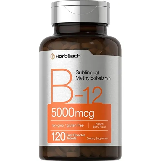 Suplemento Vitamina B12 Sublingual 5000mcg 120 Tab Horbaach