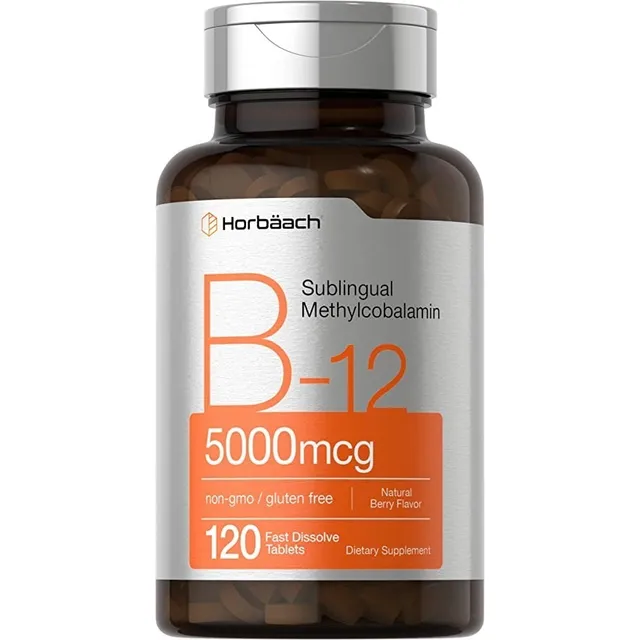 Suplemento Vitamina B12 Sublingual 5000mcg 120 Tab Horbaach