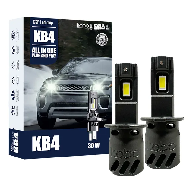 Kit Focos Led Kb4 Chip Csp 12v 30,000 Lm H4 H7 H11 Auto Moto