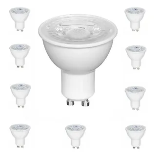Kit10 Lampada Led Dicroica Mr16 Gu10 6w - 7w Inmetro Cor Da Luz 3000k Luz Quente Tom Amarelado 110v/220v (bivolt) Kit10 Lampada Led Dicroica Mr16 Gu10 6w - 7w Inmetro Cor Da Luz 3000k Luz Quente Tom Amarelado 110v/220v (bivolt)