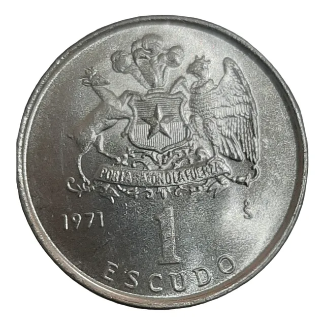 Moneda Chilena De 1 Escudos Año 1971