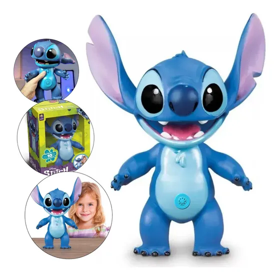 Stitch Boneco Grande Com Fala Lilo Stitch Articulado Disney