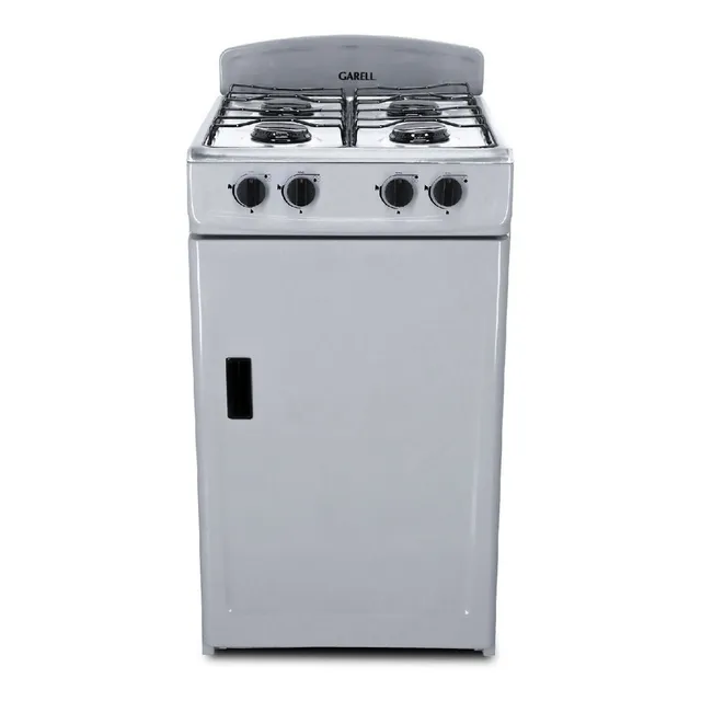 Estufa Parrilla De Gabinete A Gas Lp De 4q Acero Inox Garell Color Gris