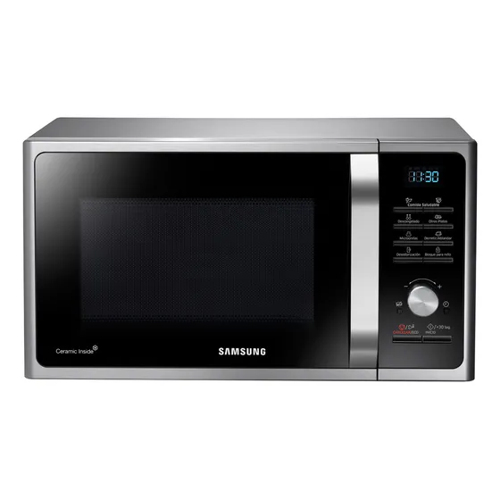Microondas Samsung Grill Cerámico Triple Distribución 23l Silver