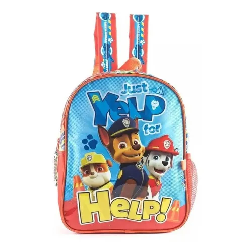 Mochila Paw Patrol Para Jardin Escolar 12 Infantil Espalda Color Azul