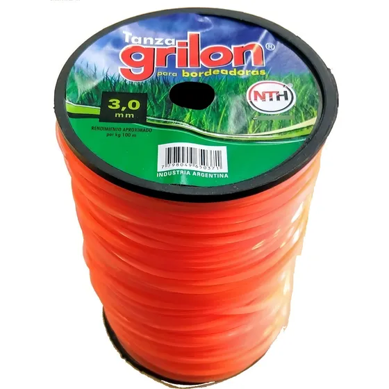Tanza Grilon 3mm Cuadrada Desmalezadora O Motoguadaña X 1kg Color Naranja