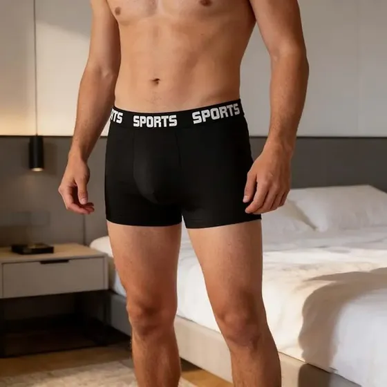 Cueca Boxer Masculina Esportiva Confortável