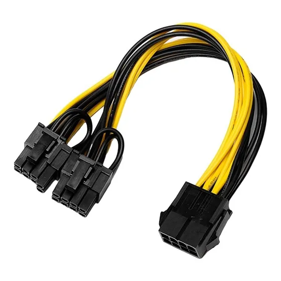 Cabo Y Pci Express Splitter 8 Pinos Robusto Mineração