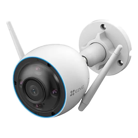 Ezviz Cámara De Seguridad H3-2k-plus-256 Tipo Bala 3mp 2k Detección Humana Alertas De Voz Personalizables Con Luz Parpadeante Cs-h3-2k Colores En Oscuridad Con Microsd De 256gb Ideal Para Exteriores