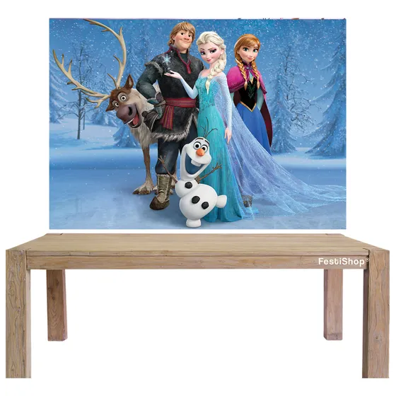 Fondo De Tela Princesa Elsa Y Anna Frozen Decoración Candy Diseño 2