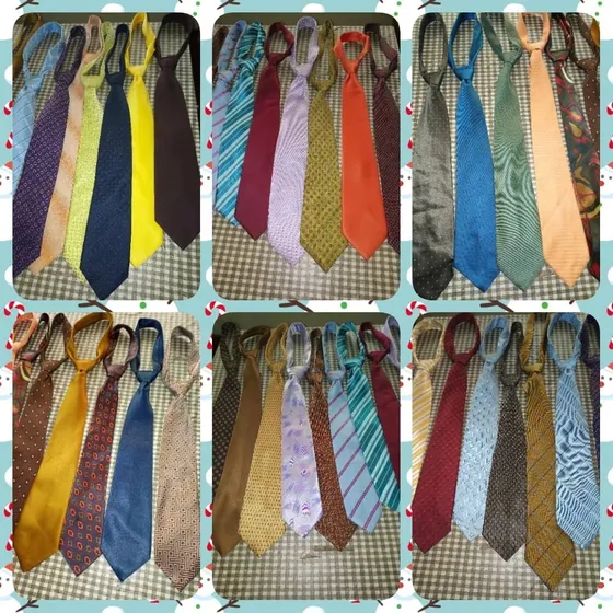 Remato Lote De 36 Corbatas Usadas A Colores Y  Rayas
