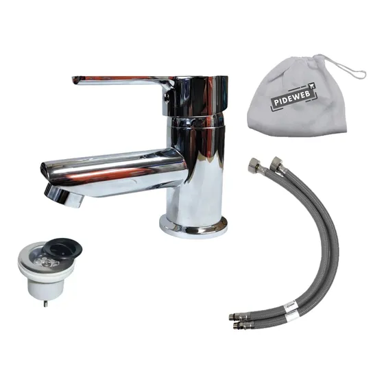 Griferia Grifo Para Lavatorio Baño Hydros Calyx + Flexibles