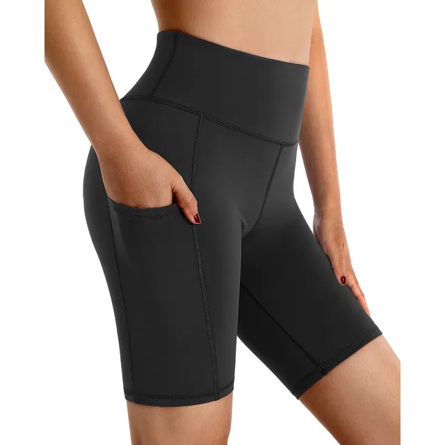 G4free: Pantalon Corto Yoga Para Mujer Cintura Alta Bolsillo