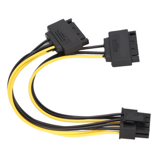 2 Cables De Alimentación Duales Sata De 15 Pines A Gpu Macho 2 Cables De Alimentación Duales Sata De 15 Pines A Gpu Macho