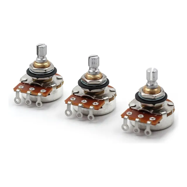Potenciómetros De Audio Bourns 250k De Eje Corto - Juego De