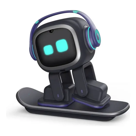Emo Robot Robô Pet Bot Interativo C/ Inteligência Artificial Emopet Preto
