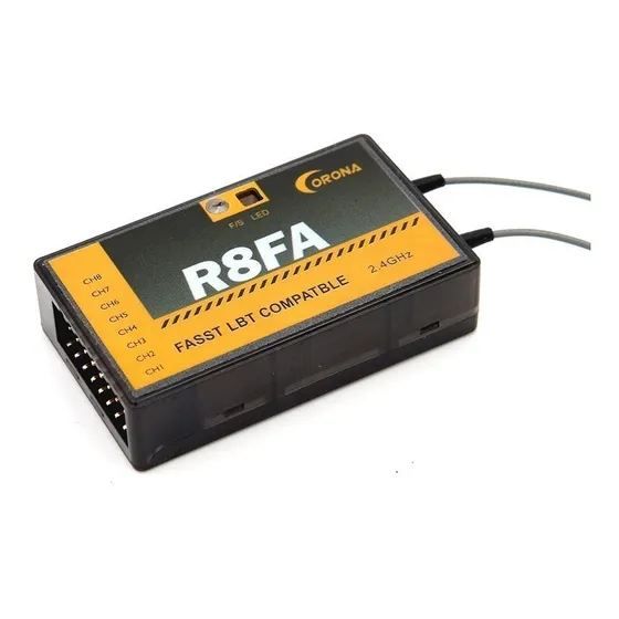 Receptor Corona 2.4g R8fa Fasst 8 Canais Aeromodelismo